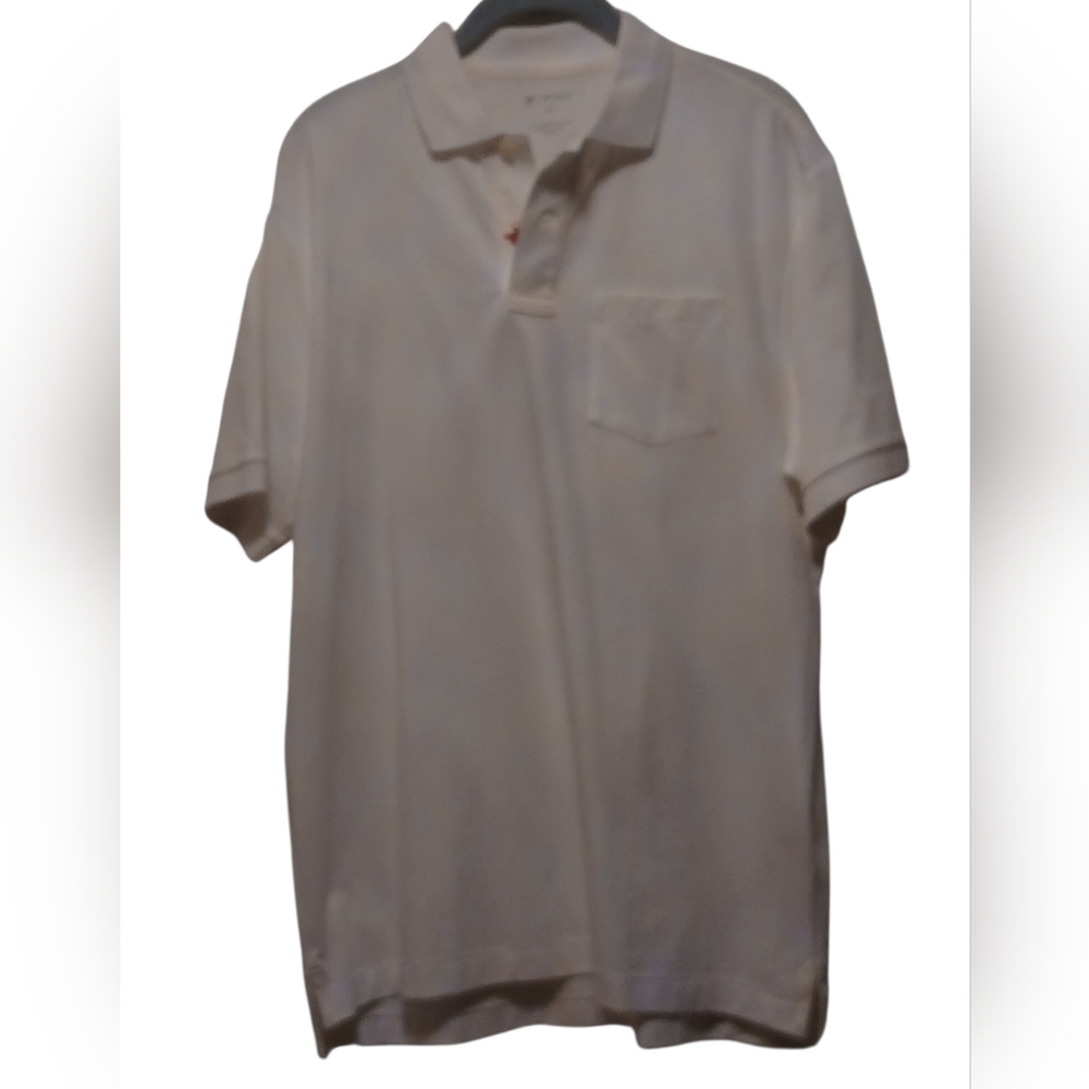 Cremieux - NWT White Polo W/Pocket, Short Sleeve, 92% Cotton, 8% Spandex, Size M - Picture 8 of 10